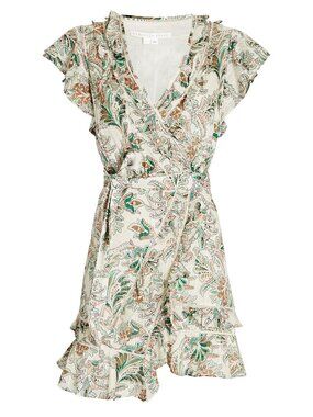 Veronica Beard Itzel Dress NWT Size 0 Floral Ruffle Mini Wrap Style 2204VO019202